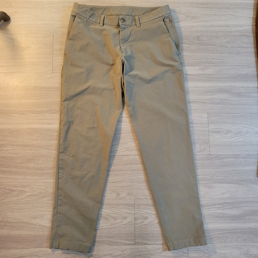 Lululemon Commission Pant Slim Khaki Tan Chino LM5AXAS 34 x 31